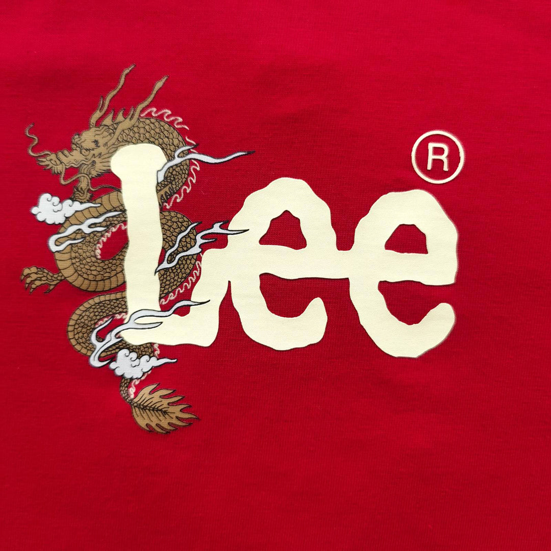 MENS CNY DRAGON LOGO TEE IN RED