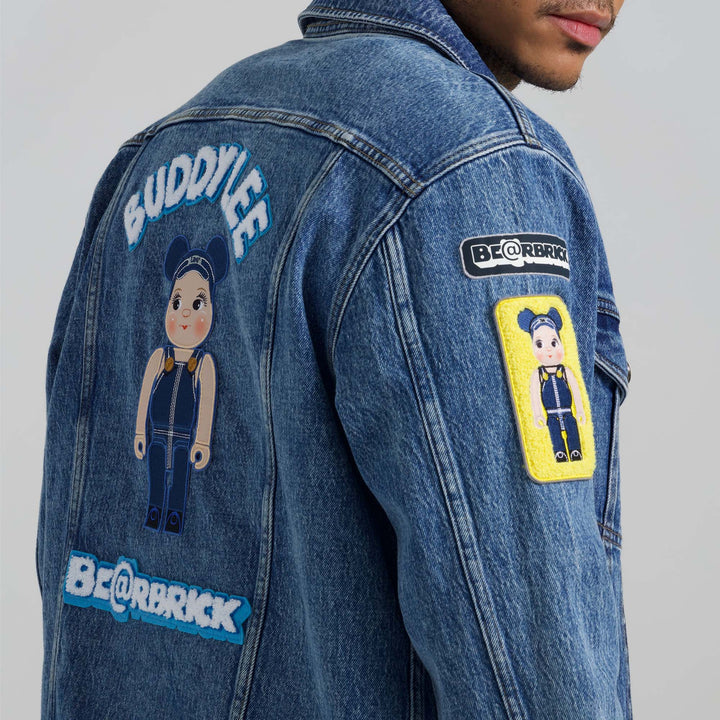 MEN'S Lee X BE@RBRICK Patchwork Rider Denim Jacket