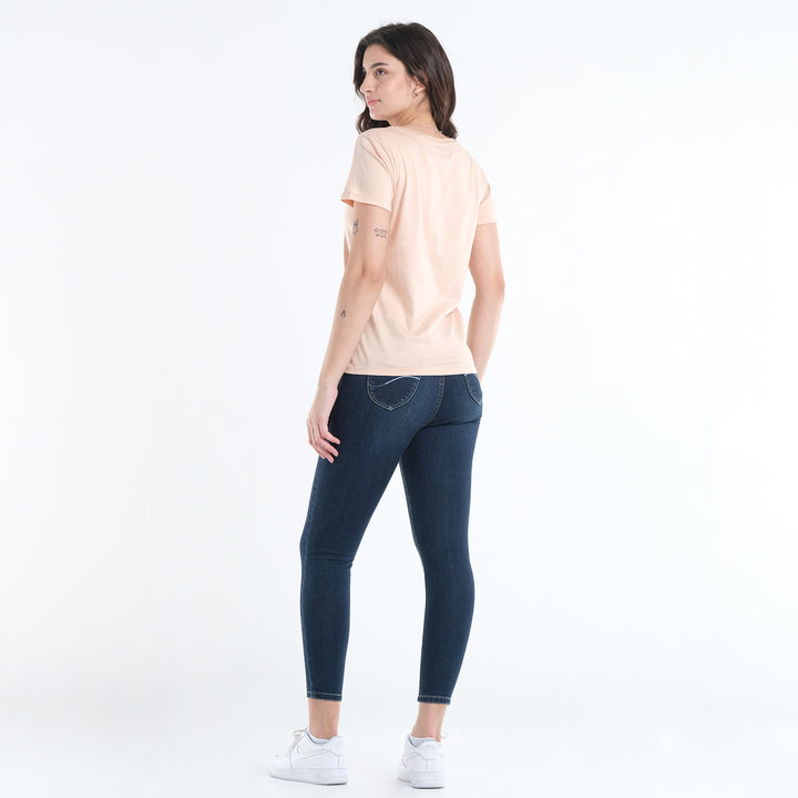 LEE LADIES ROUND NECK SCRIPT LOGO TEE