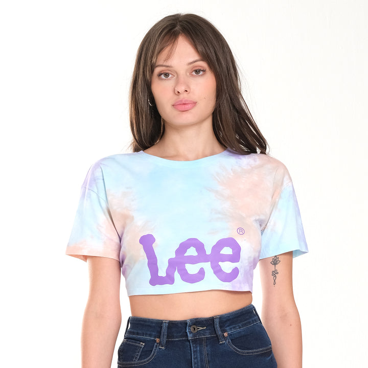 WOMENS LOGO TIE-DYE CROPTOP