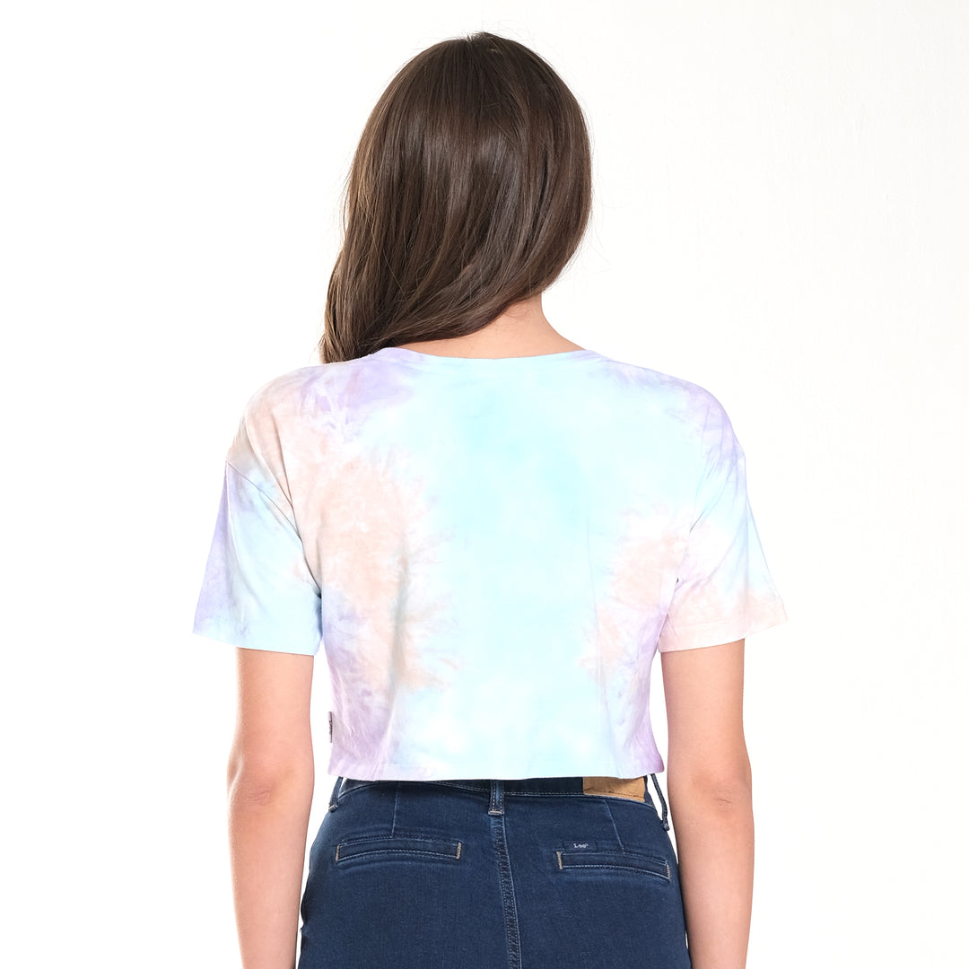 WOMENS LOGO TIE-DYE CROPTOP