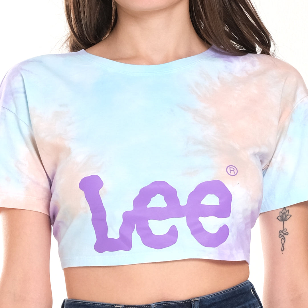 WOMENS LOGO TIE-DYE CROPTOP