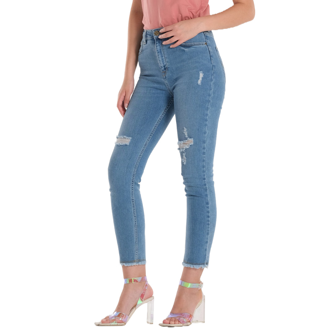 LEE LADIES HIGHWAIST COMFORT STRAIGHT DENIM JEANS