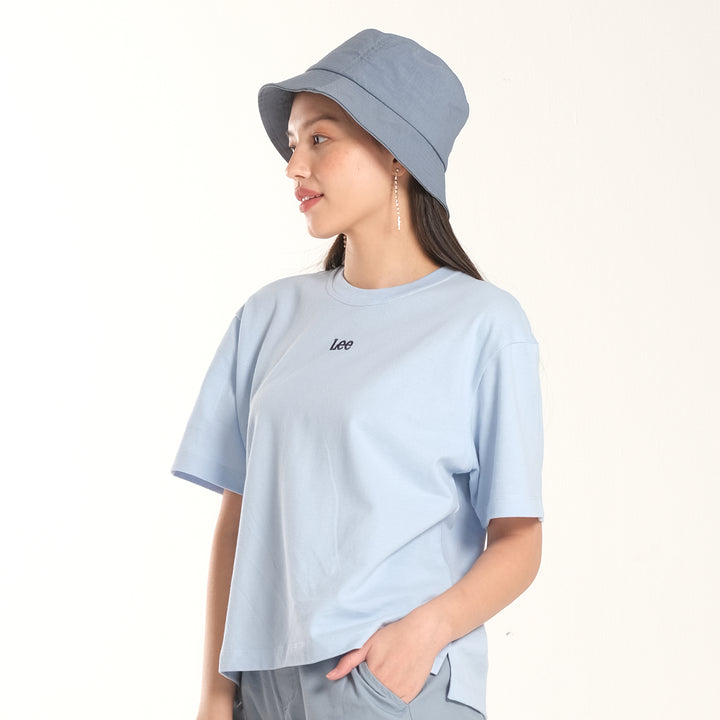 WOMENS PIQUE OVERSIZED LOGO TEE