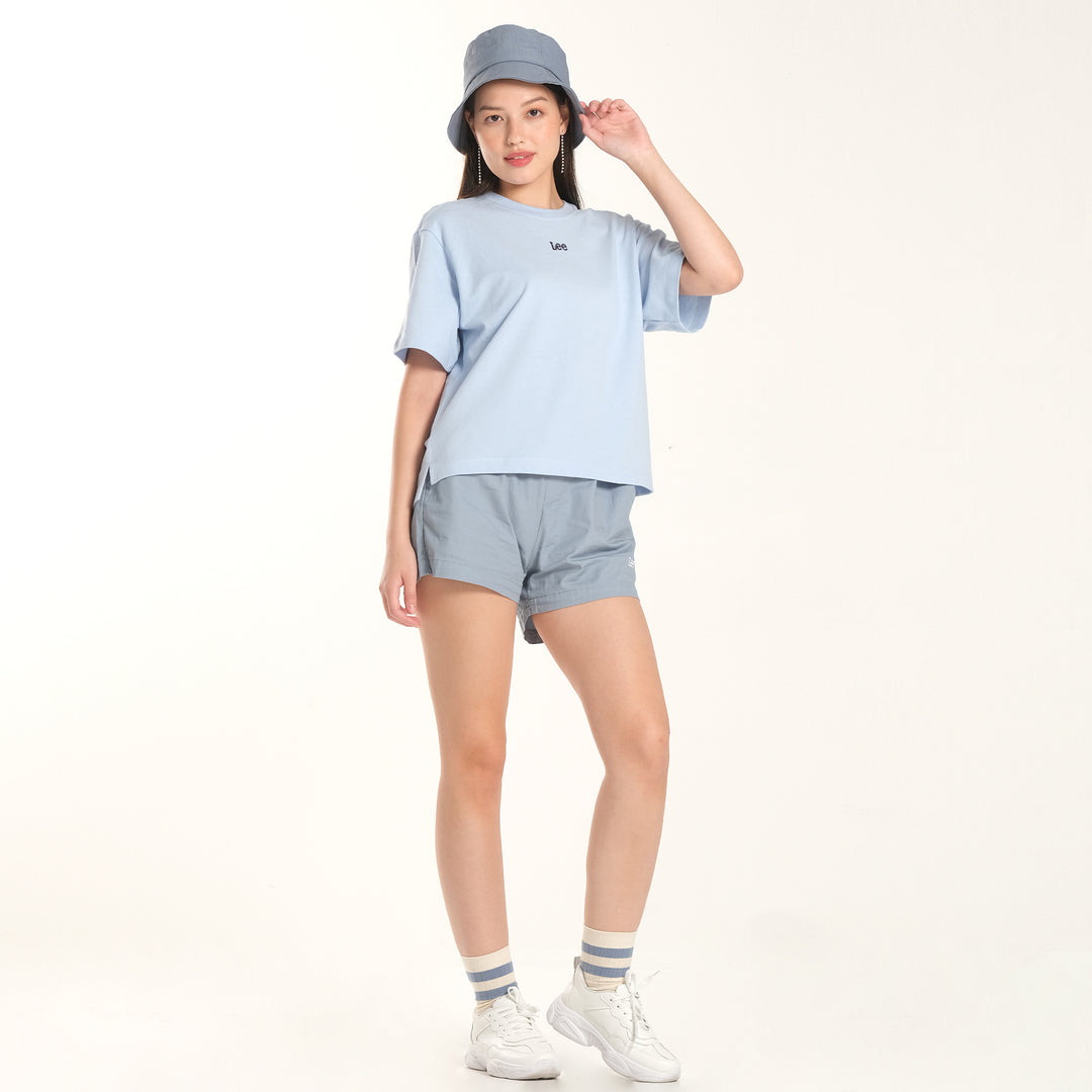 WOMENS PIQUE OVERSIZED LOGO TEE