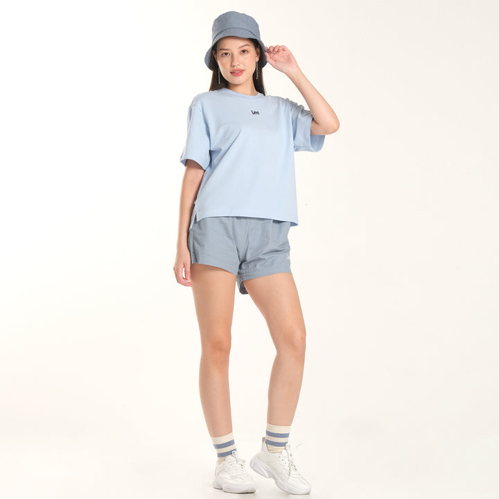 WOMENS PIQUE OVERSIZED LOGO TEE