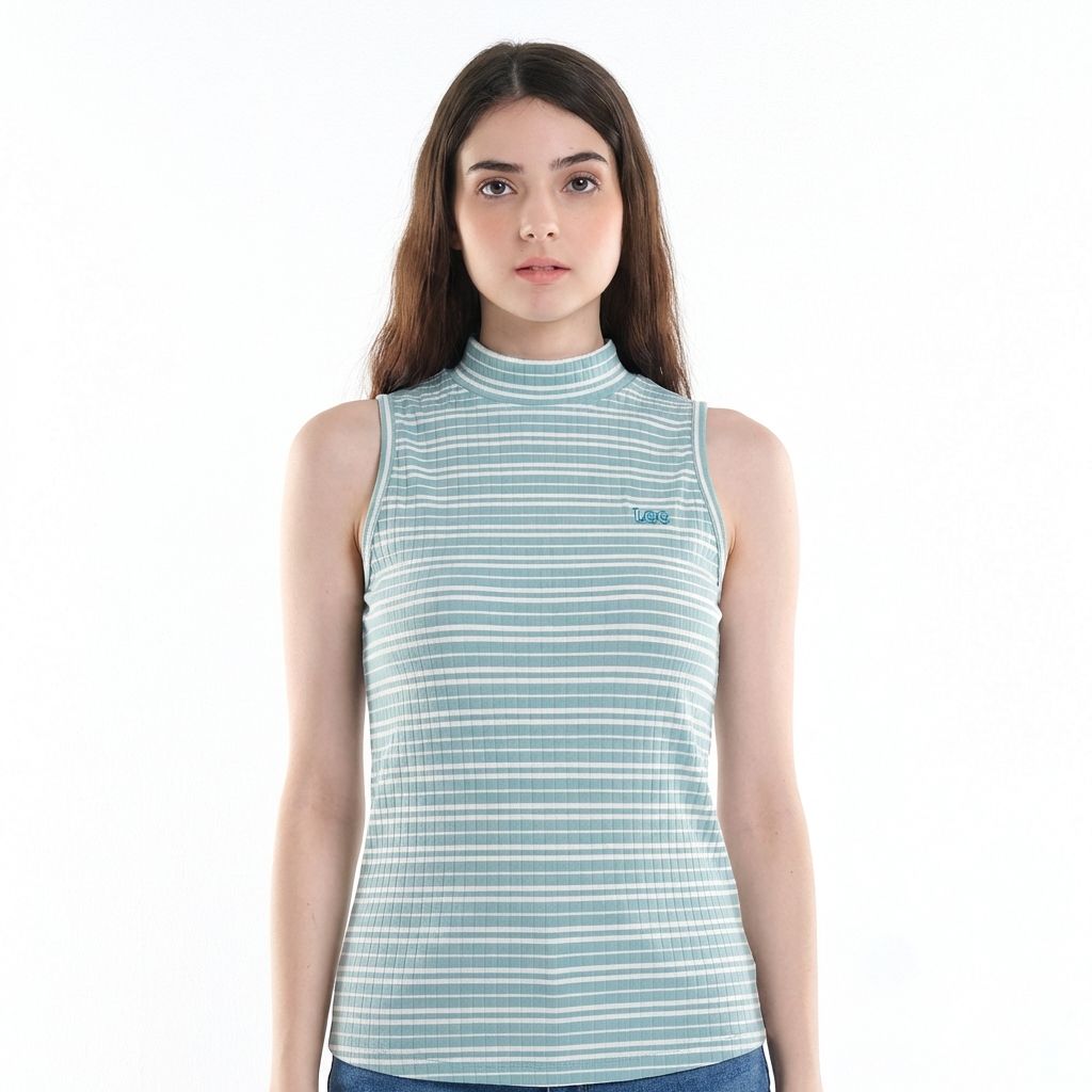 Lee High Neck Sleeveless Top for Women
