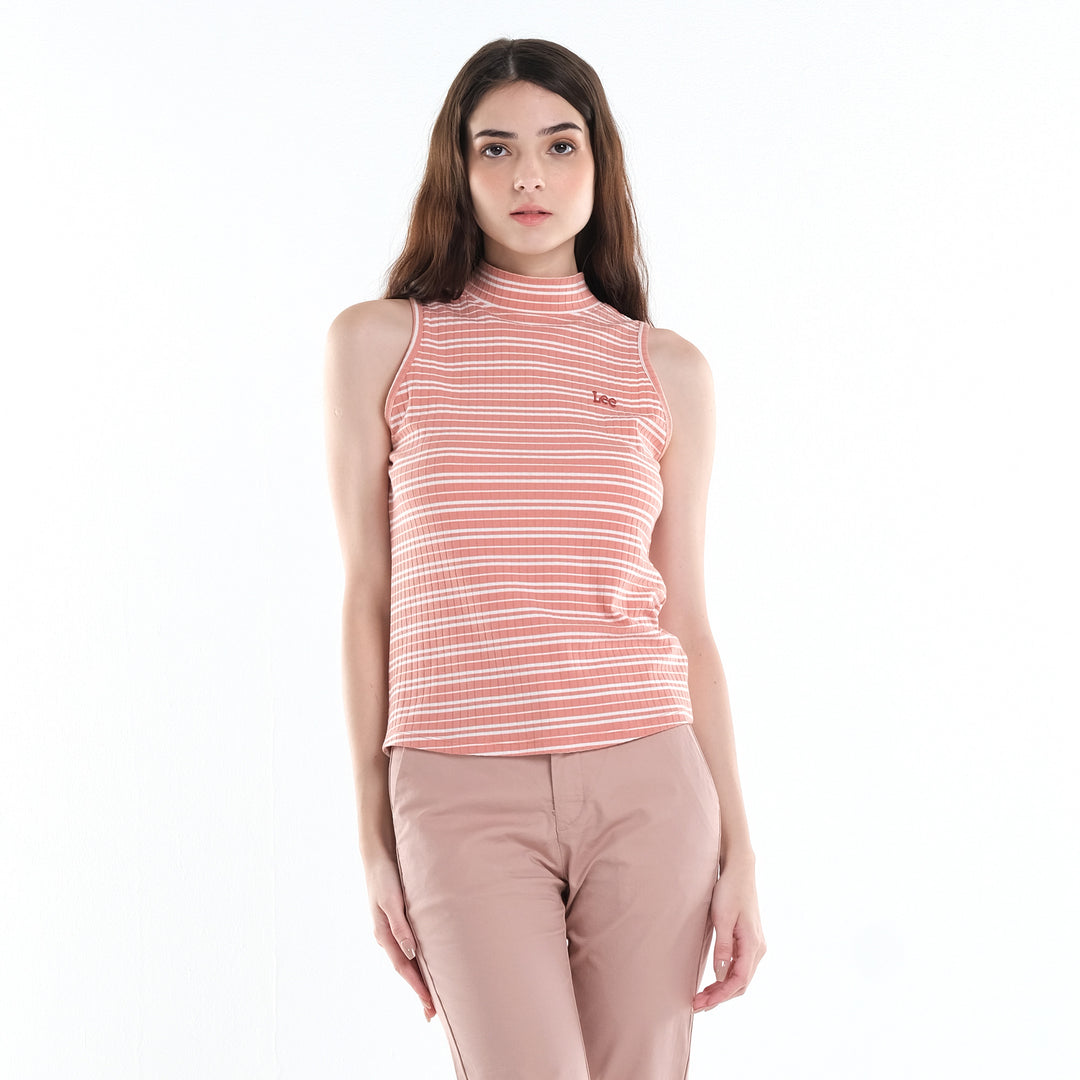 Lee High Neck Sleeveless Top for Women