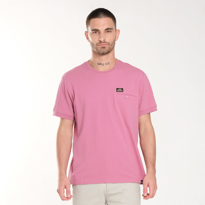 MENS COTTON PIQUE WELTED POCKET TEE