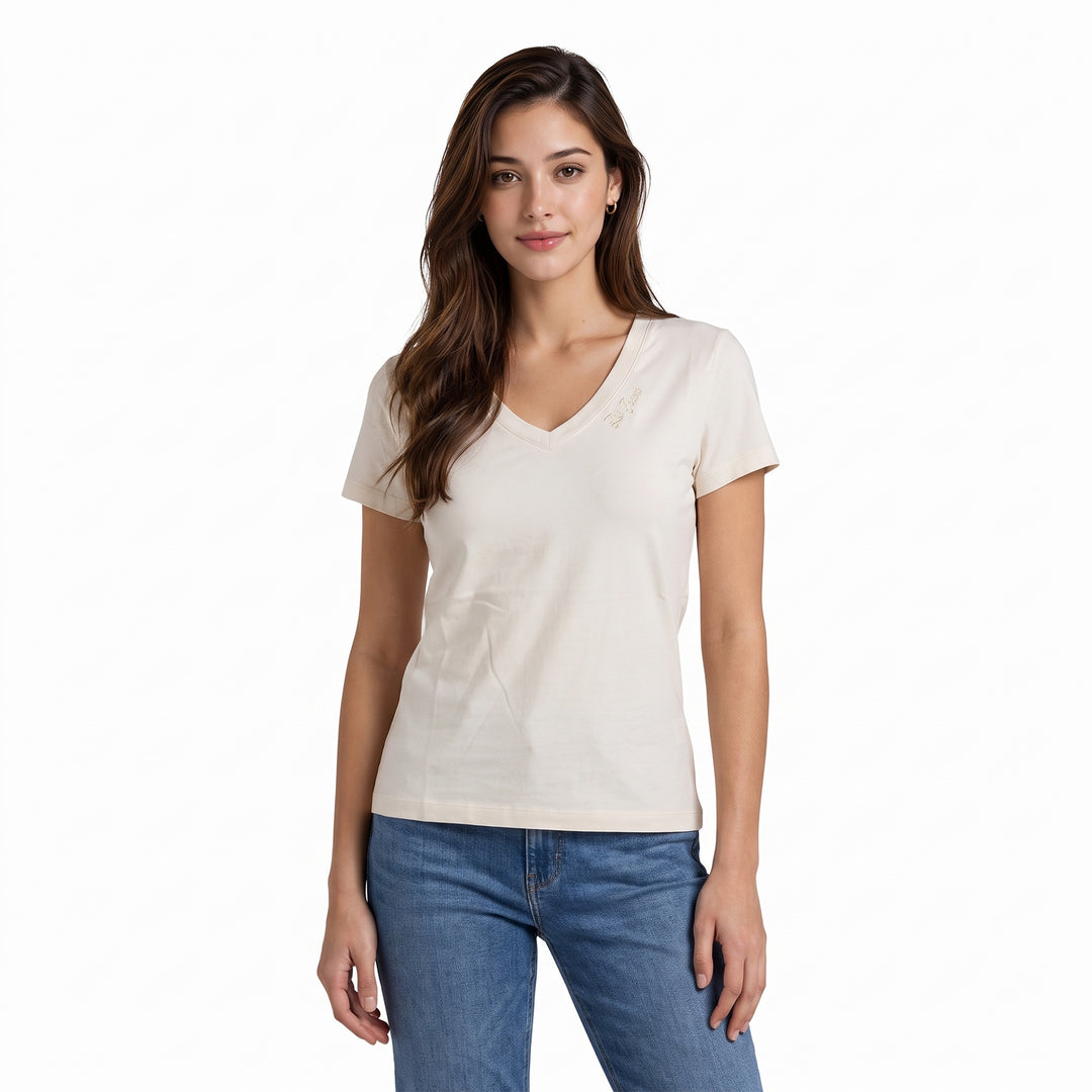 LEE LADIES V-NECK FITTED TEE