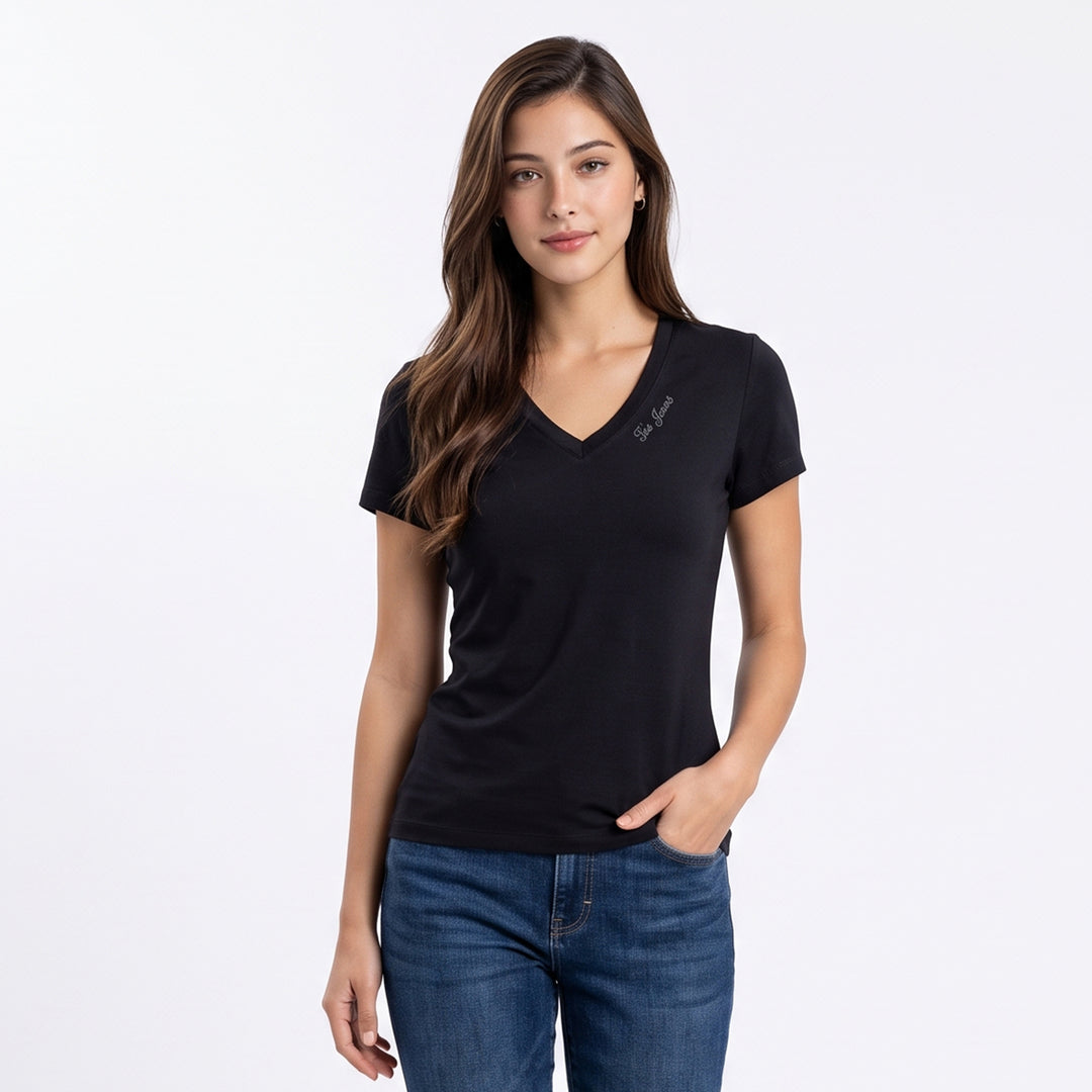 LEE LADIES V-NECK FITTED TEE