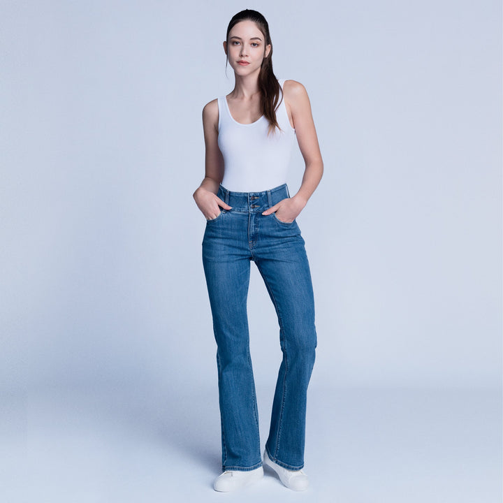 SHAPE MAGIC HIGH RISE REGULAR BOOT CUT JEANS