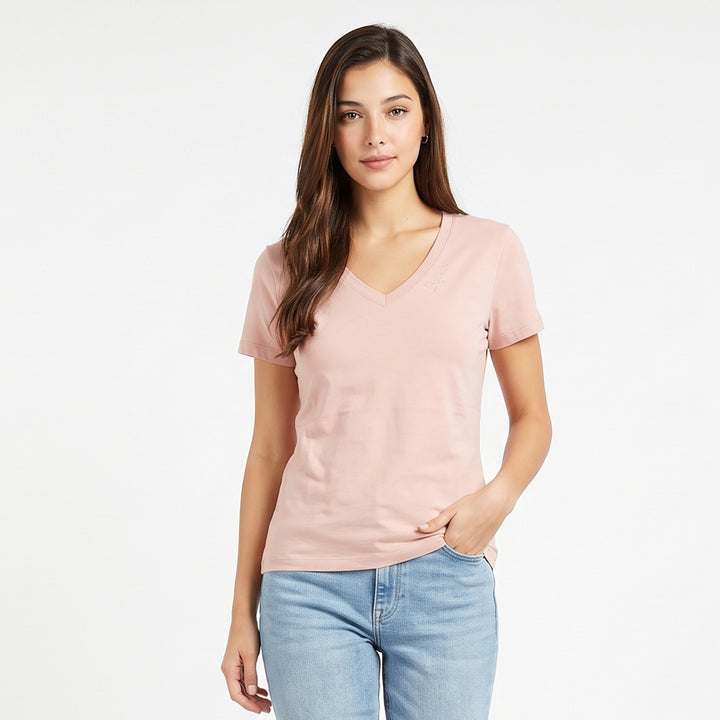 LEE LADIES V-NECK FITTED TEE