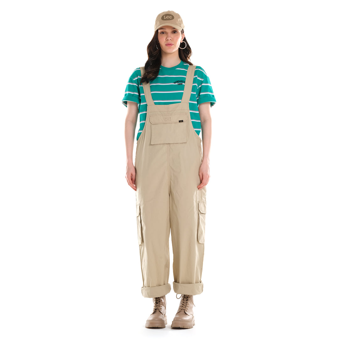 FITS 'EM ALL SEASONAL DUNGAREE IN LIGHT KHAKI (GENDERLESS)