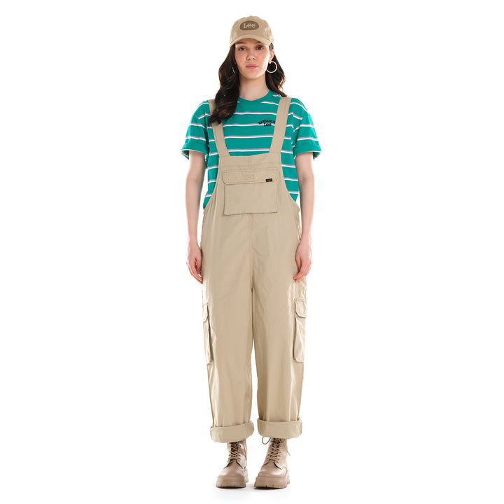 FITS 'EM ALL SEASONAL DUNGAREE IN LIGHT KHAKI (GENDERLESS)