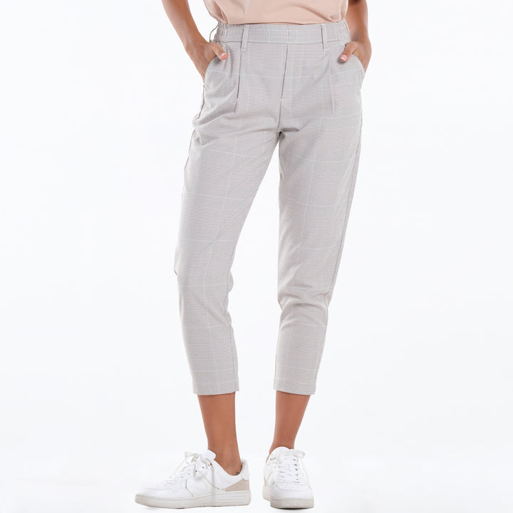 WOMENS TROUSERS IN RAYON SPANDEX BIEGE