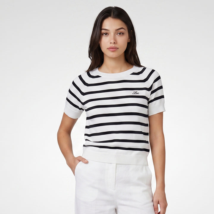 LEE LADIES LOOSE-FIT CROPPED ROUNDNECK TEE