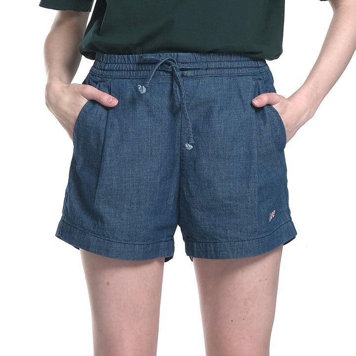 WOMENS CHAMBRAY EASY SHORTS IN INDIGO