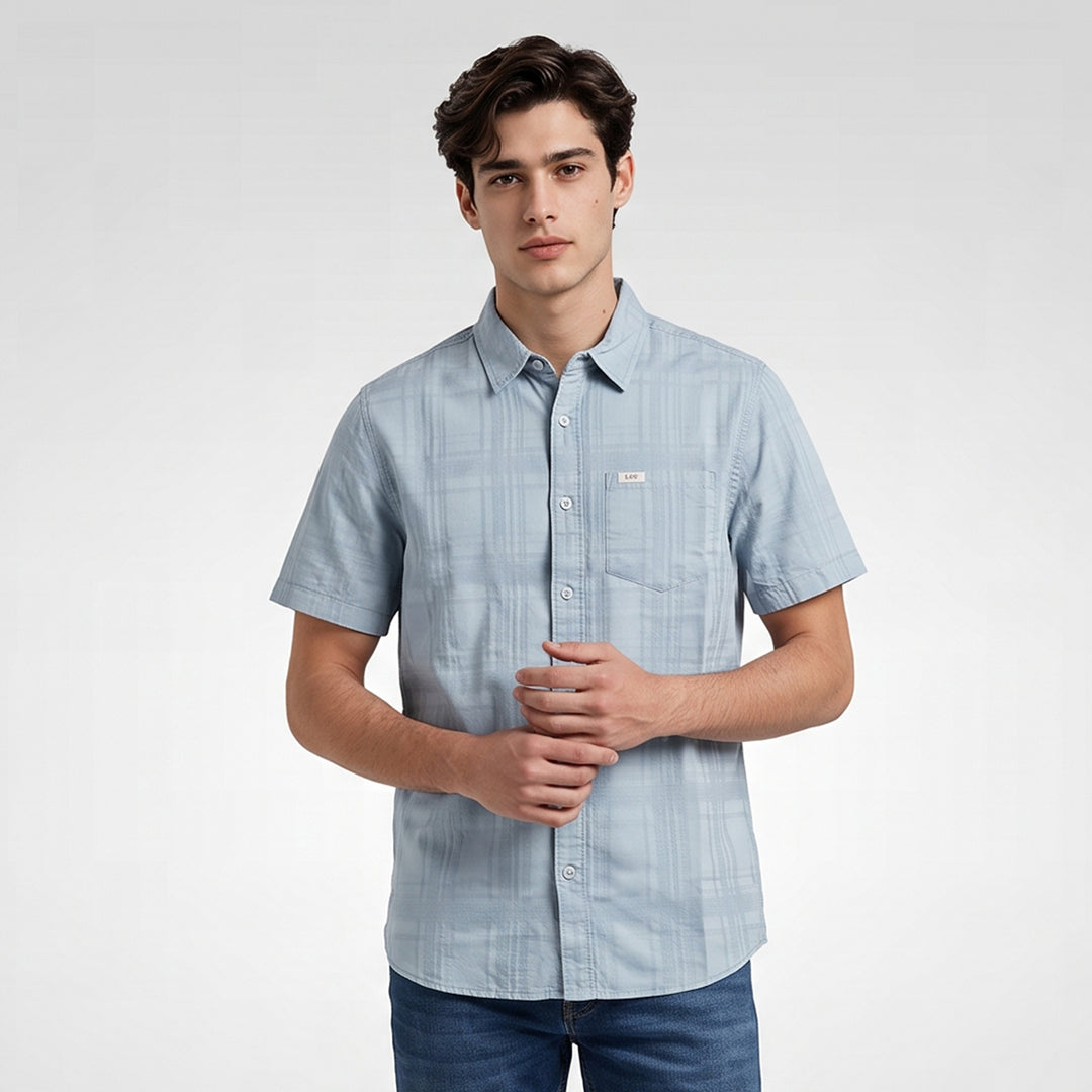 LEE MENS WOVEN BUTTON DOWN POLO