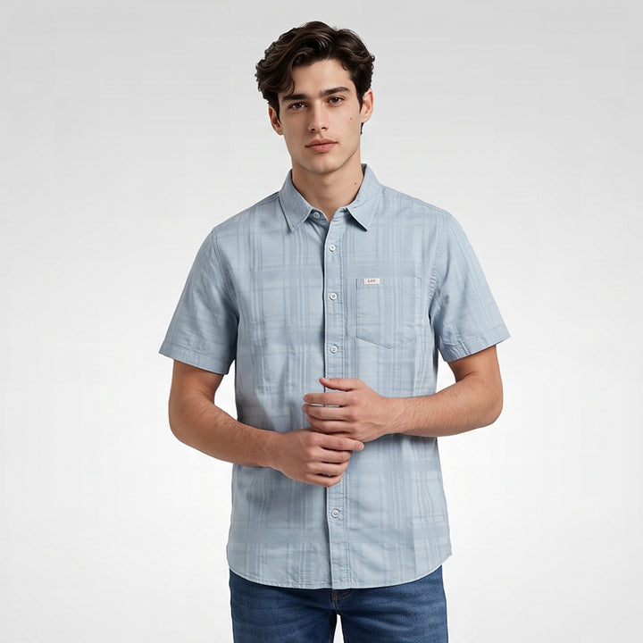 LEE MENS WOVEN BUTTON DOWN POLO