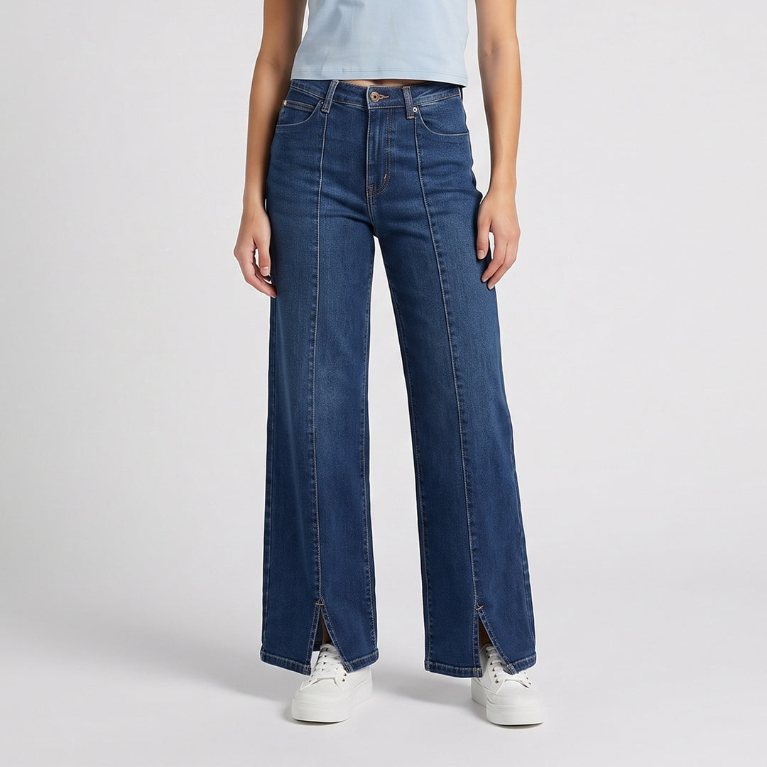 LEE LADIES A-LINE WIDE DENIM JEANS