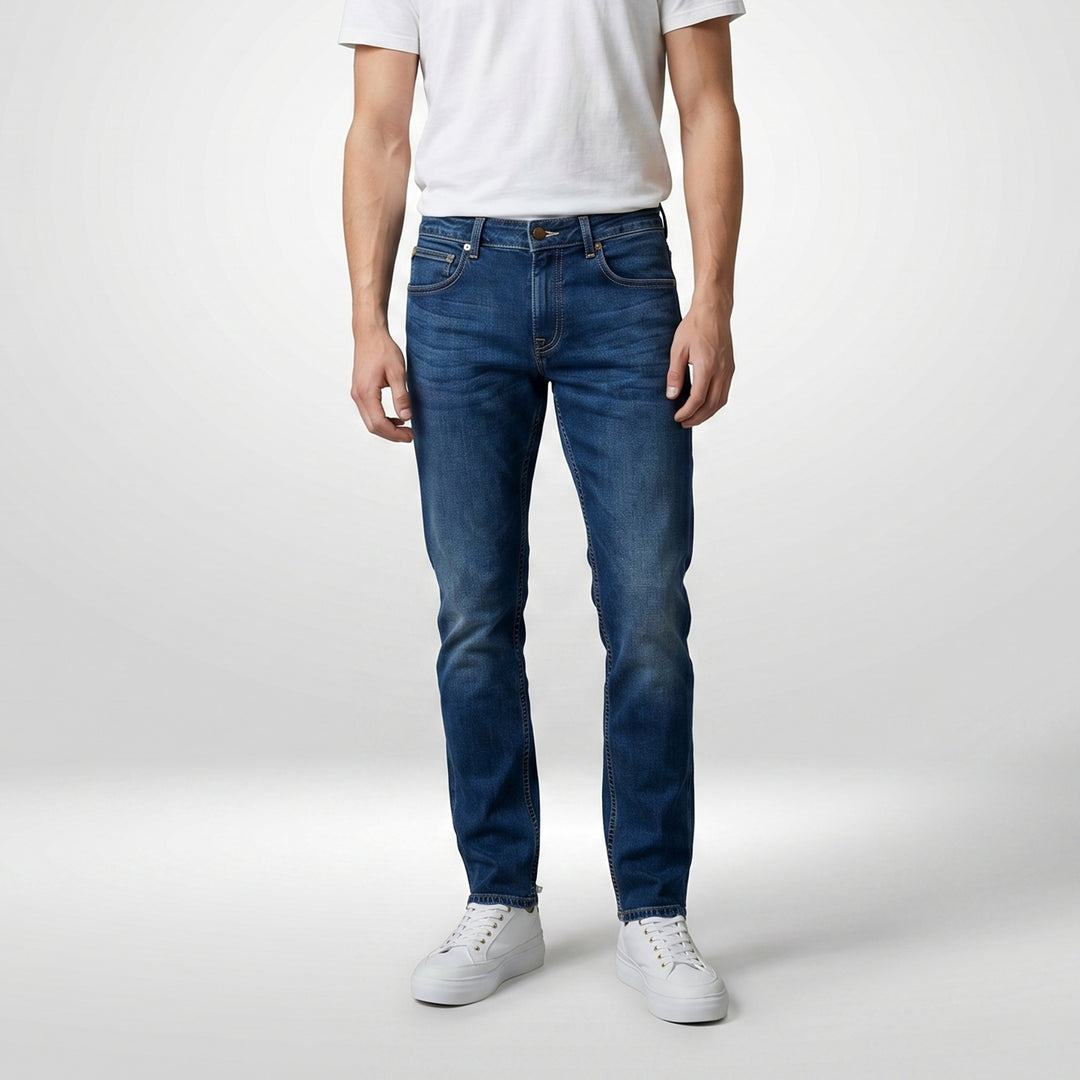 LEE MENS SLIM TAPERED DENIM JEANS IN LIGHT RAY