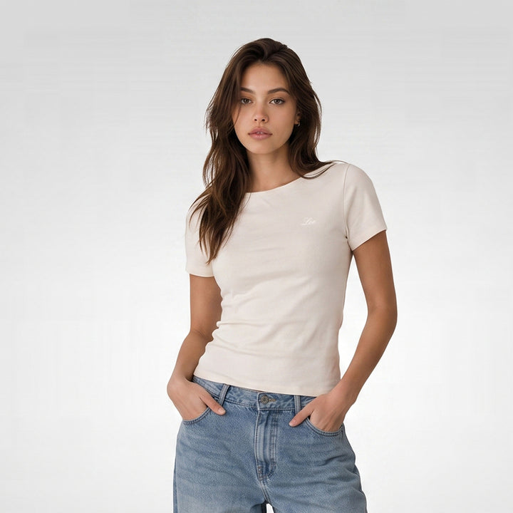 LEE LADIES FITTED BACK LESS TEE