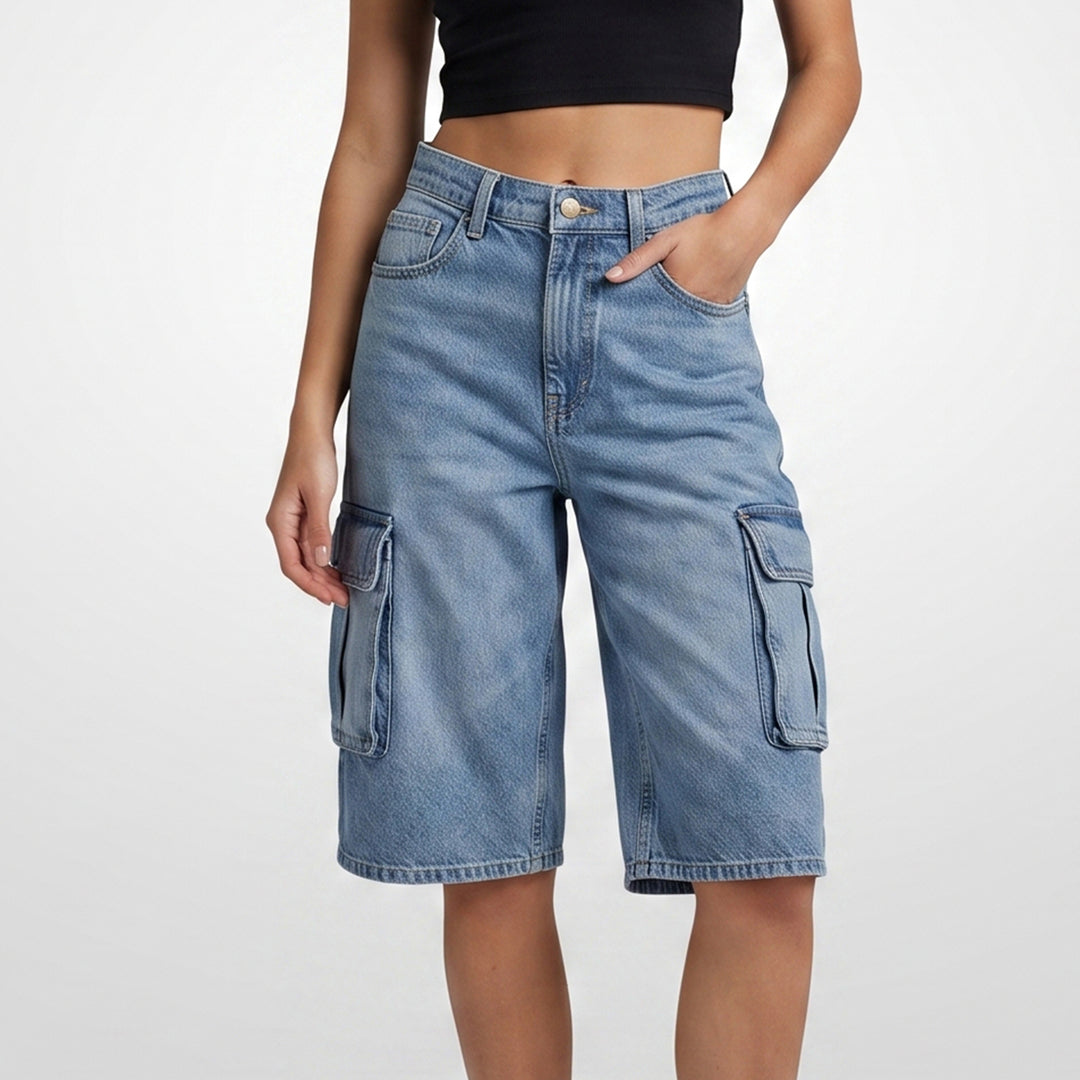 LEE LADIES CARGO DENIM JORTS
