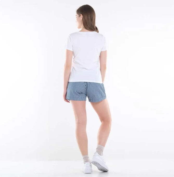 LEE LADIES ROUND NECK TEE WITH RHINESTONE-DESIGNED LOGO