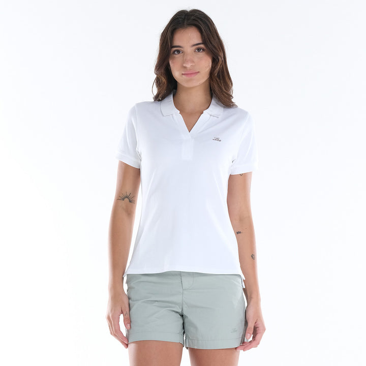 Lee Ladies Polo Shirt in White