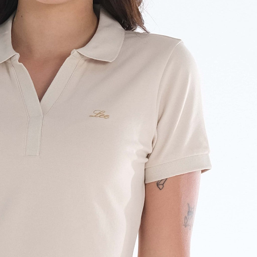 Lee Ladies Polo Shirt in White
