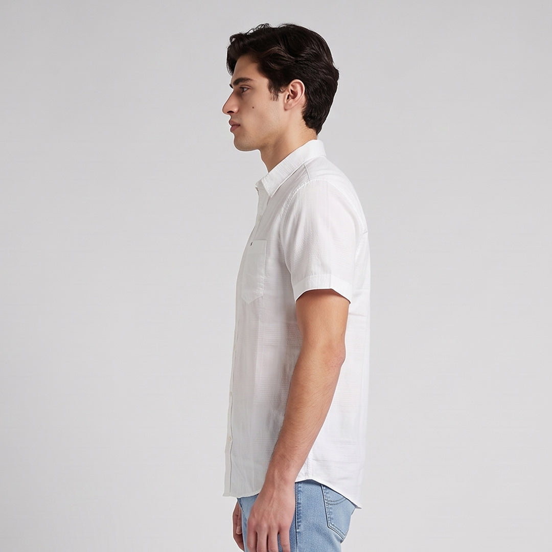 LEE MENS WOVEN BUTTON DOWN POLO