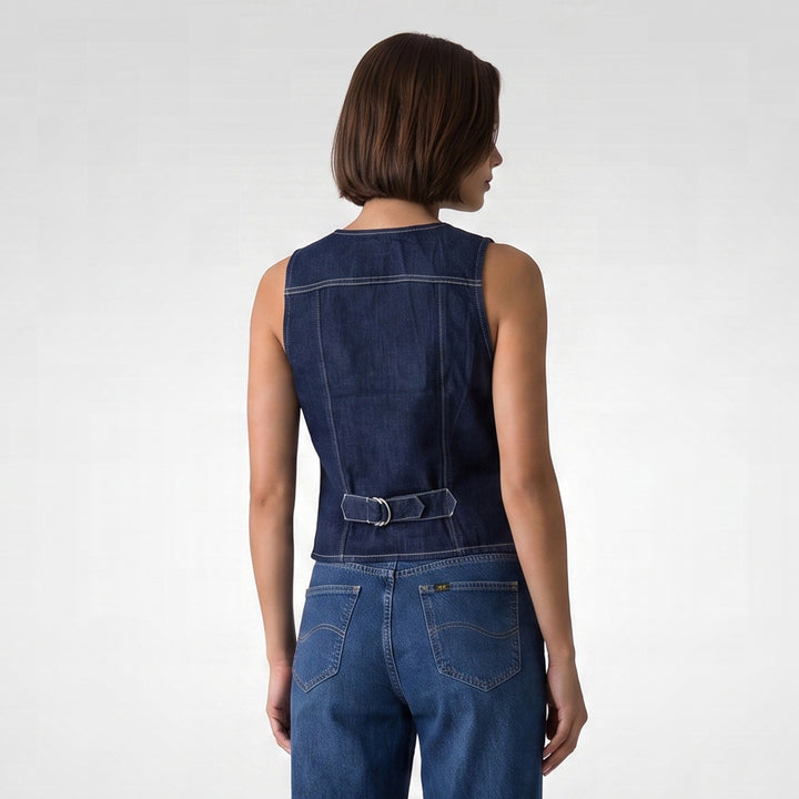 LEE LADIES DENIM VEST JADE FUSION
