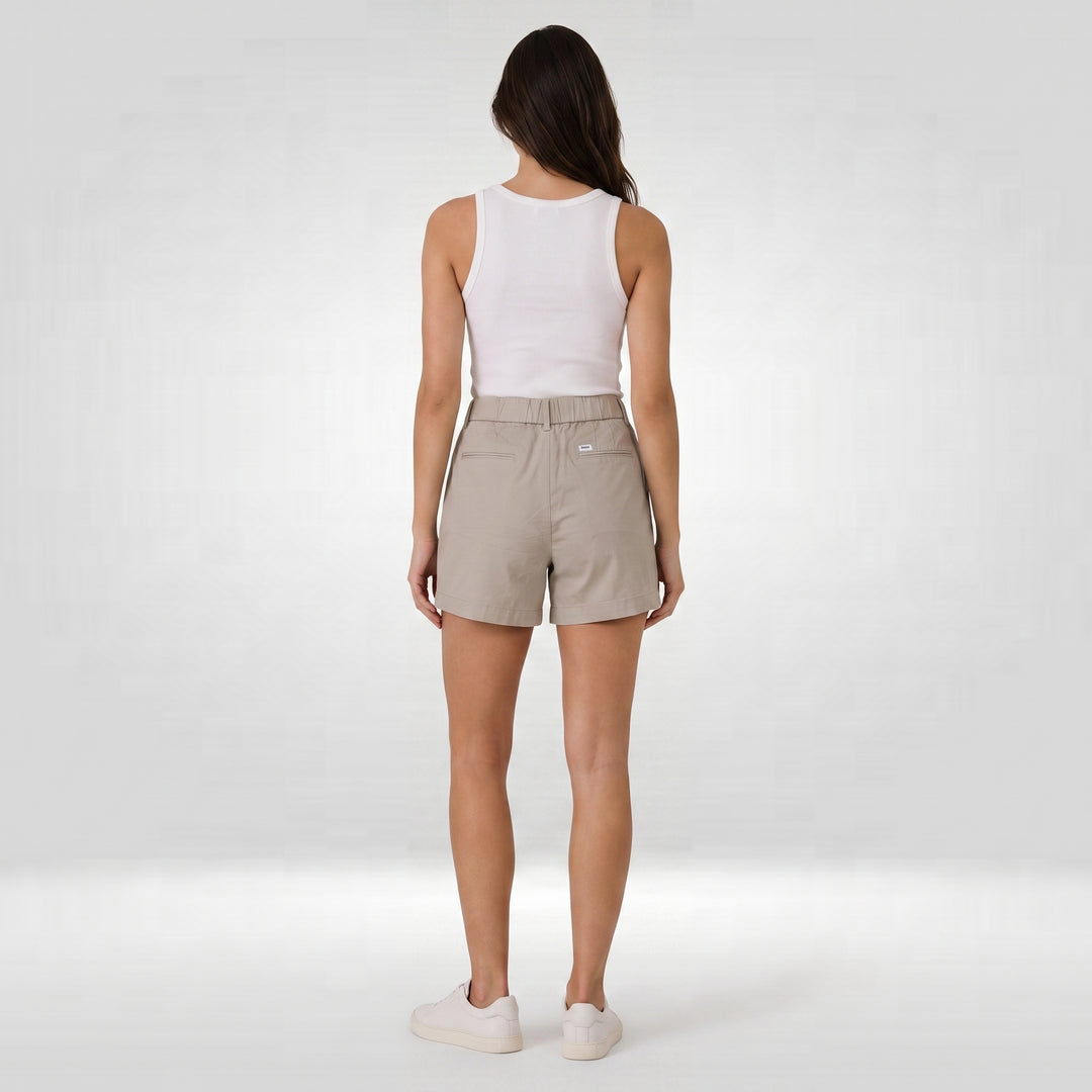 LEE LADIES TWO-BUTTON WIDE WAISTBAND HIGH-WAISTED EASY SHORTS