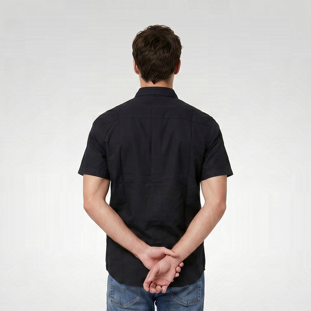 Lee Men's Button-Down Woven Polo with Functional Pocket