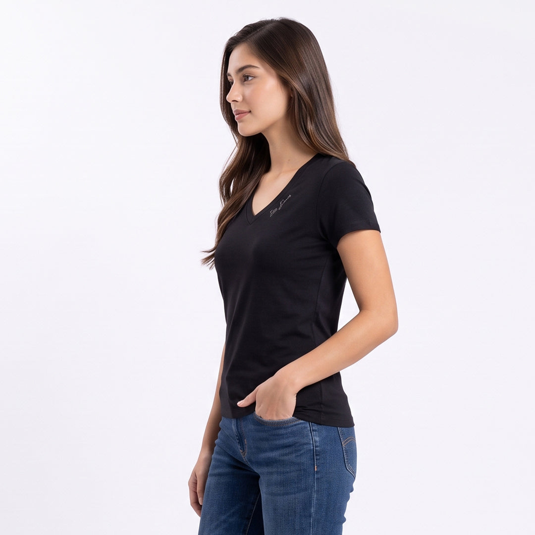 LEE LADIES V-NECK FITTED TEE