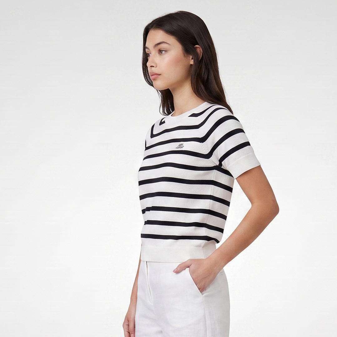 LEE LADIES LOOSE-FIT CROPPED ROUNDNECK TEE