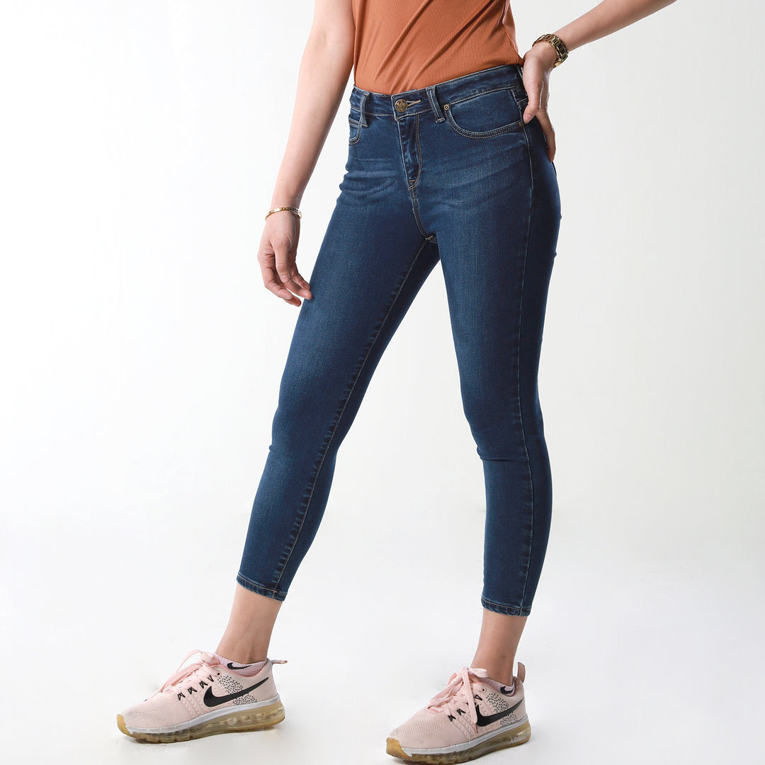 WOMENS HIGH WAIST DENIM PANTS IN VINTAGE MONTANA