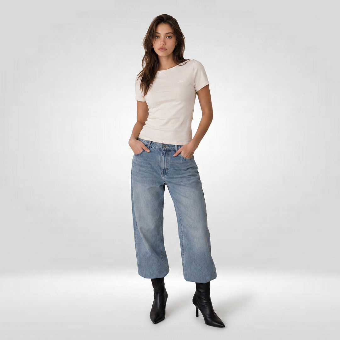 LEE LADIES FITTED BACK LESS TEE