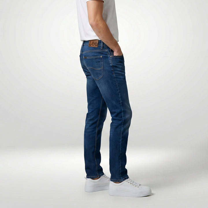 LEE MENS SLIM TAPERED DENIM JEANS IN LIGHT RAY