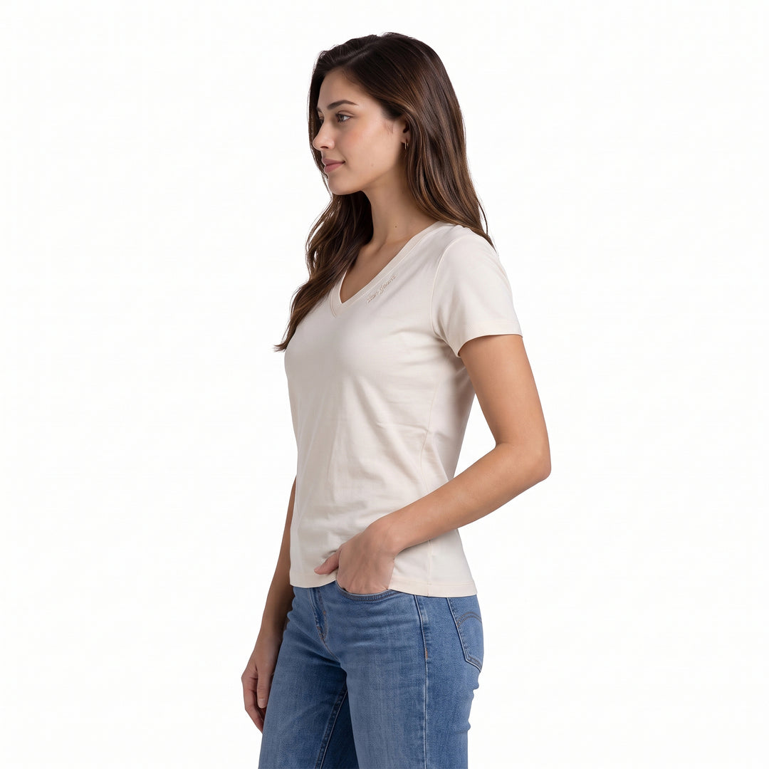 LEE LADIES V-NECK FITTED TEE