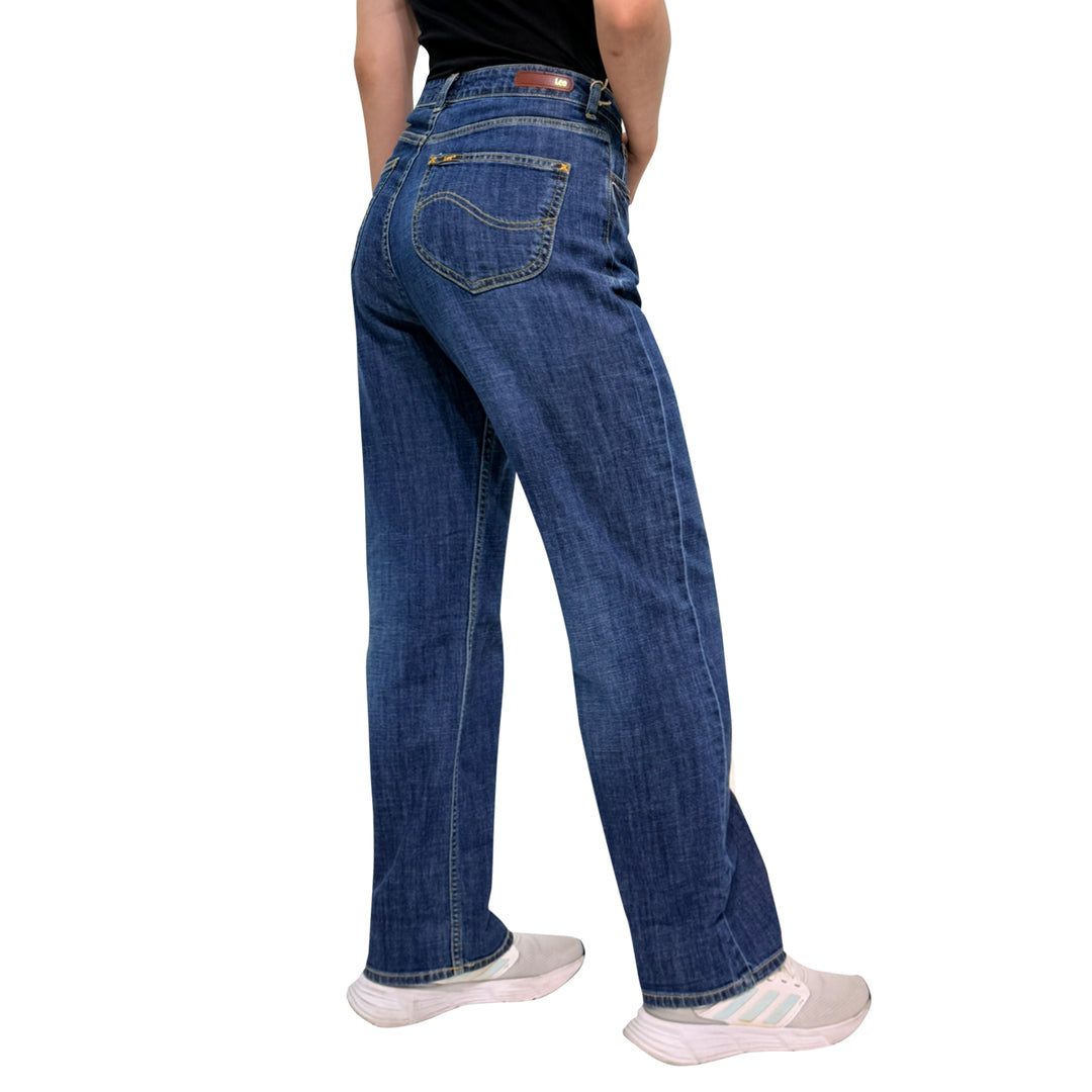 Lee Ladies Retro Straight Denim Jeans in Mid Light Shade
