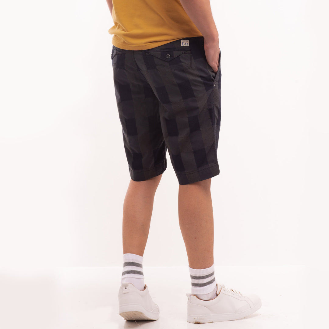LEE MEN'S CHECKERED CHINO SHORTS