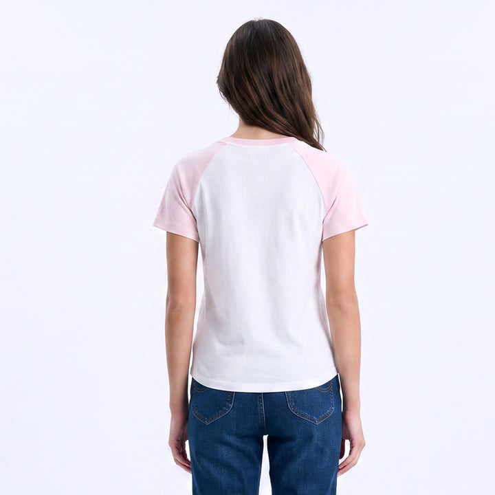 LEE LADIES FITTED SEMI CROPPED ROUNDNECK TEE