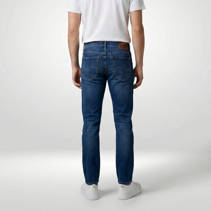 LEE MENS SLIM TAPERED DENIM JEANS IN LIGHT RAY