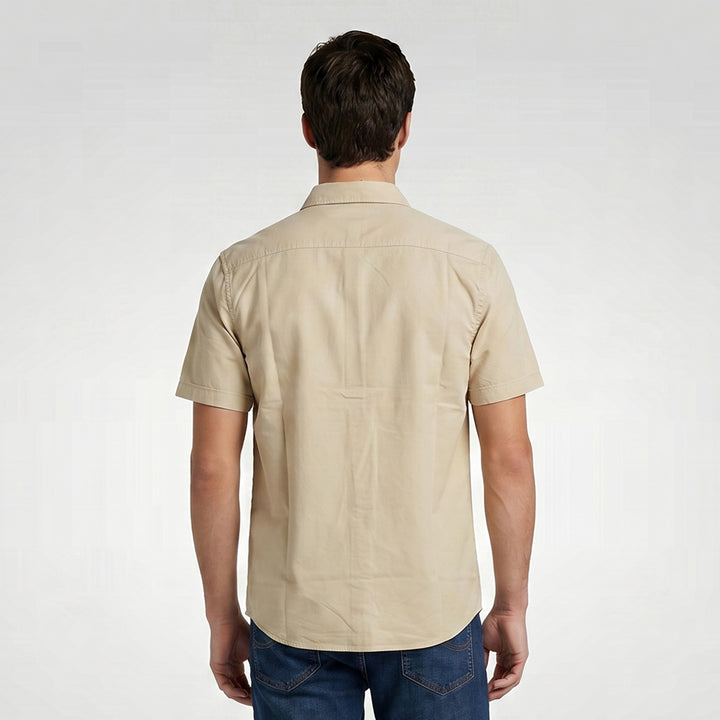 Lee Men's Button-Down Woven Polo with Functional Pocket
