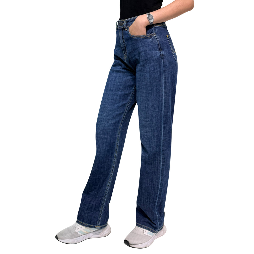 Lee Ladies Retro Straight Denim Jeans in Mid Light Shade
