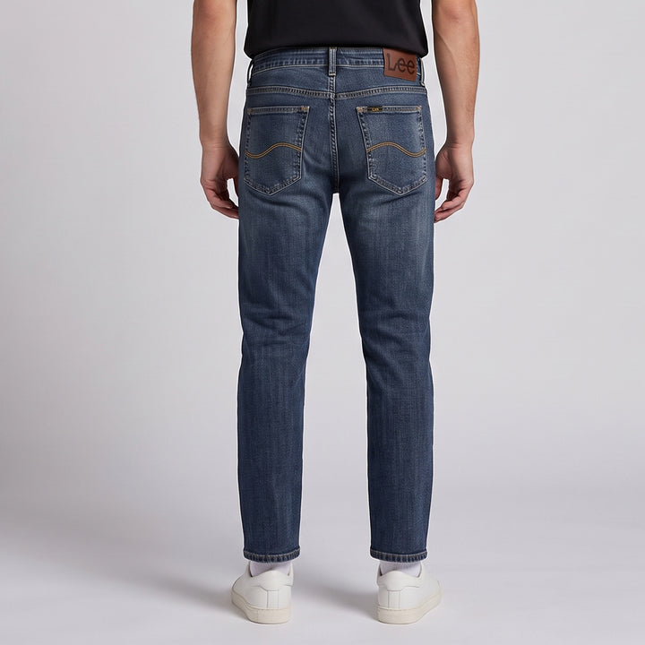 LEE MENS SLIM TAPERED DENIM JEANS IN RUSTY RIVET 28" INSEAM