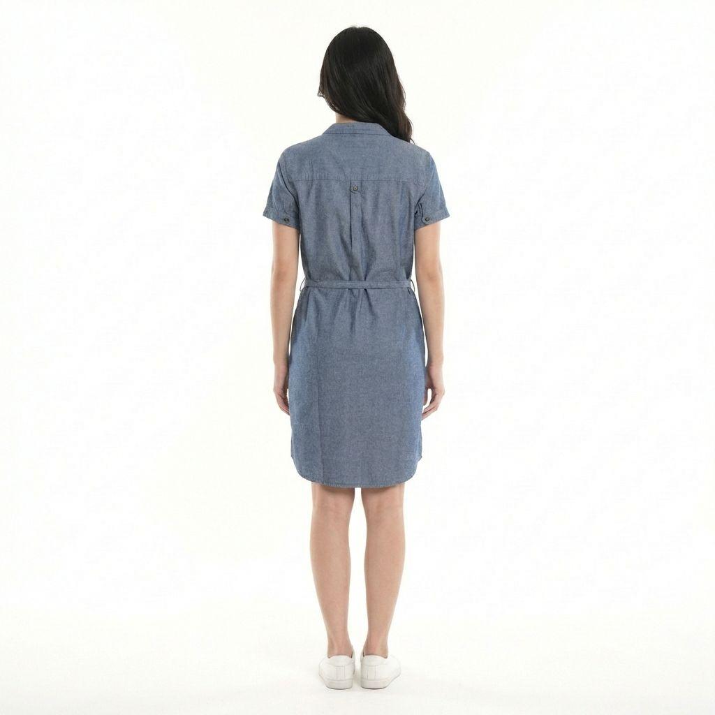 LEE LADIES CHAMBRAY BUTTON DOWN DRESS