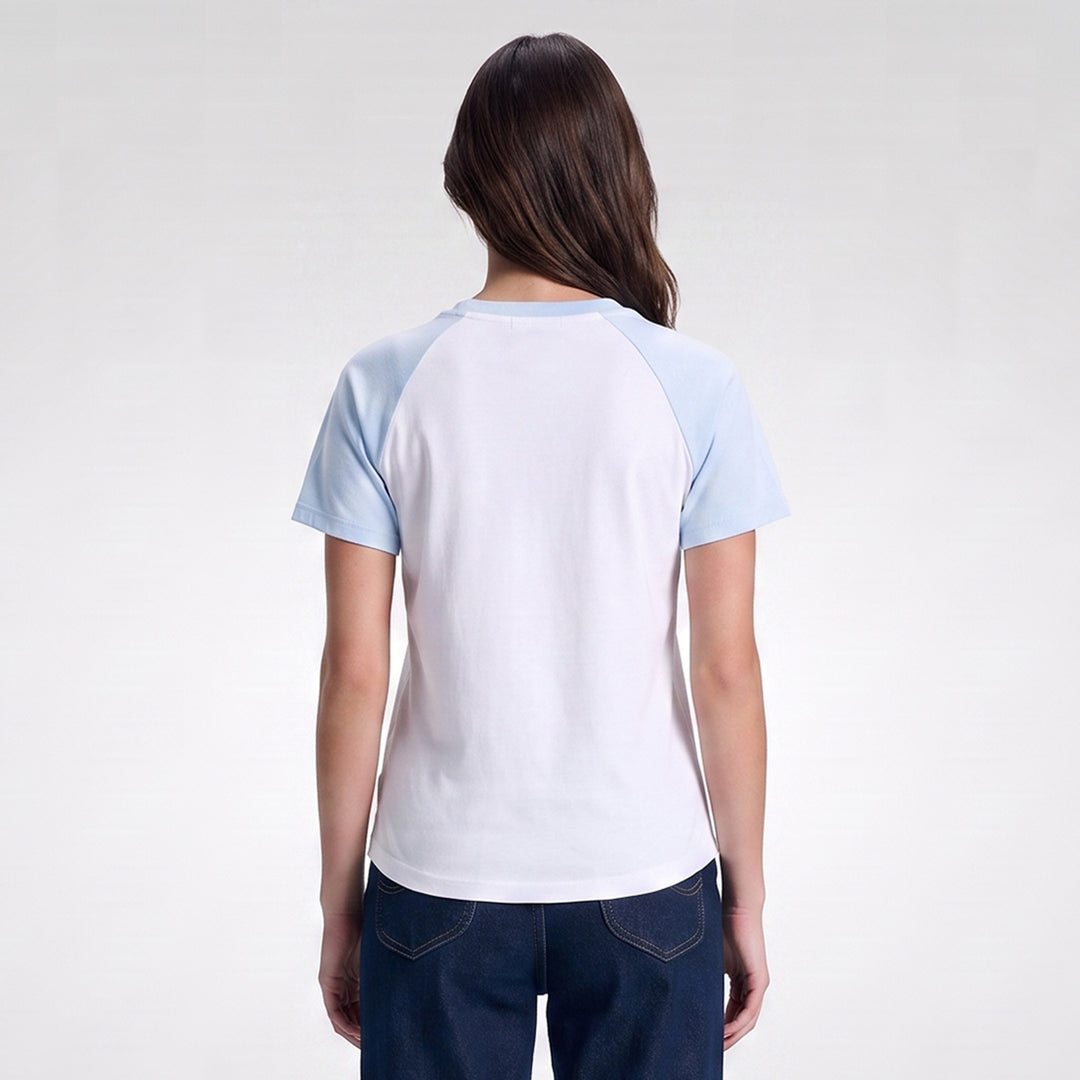 LEE LADIES FITTED SEMI CROPPED ROUNDNECK TEE